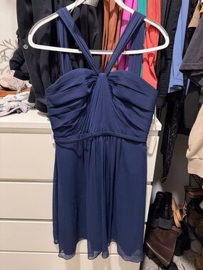 David’s Bridal Navy Blue Dress